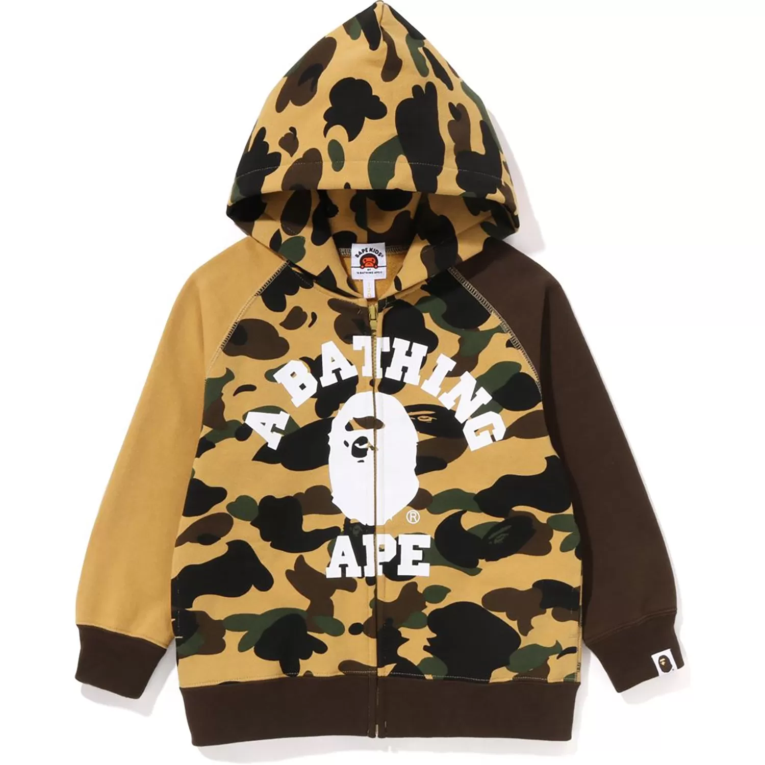 1ST CAMO CRAZY COLLEGE ZIP HOODIE KIDS