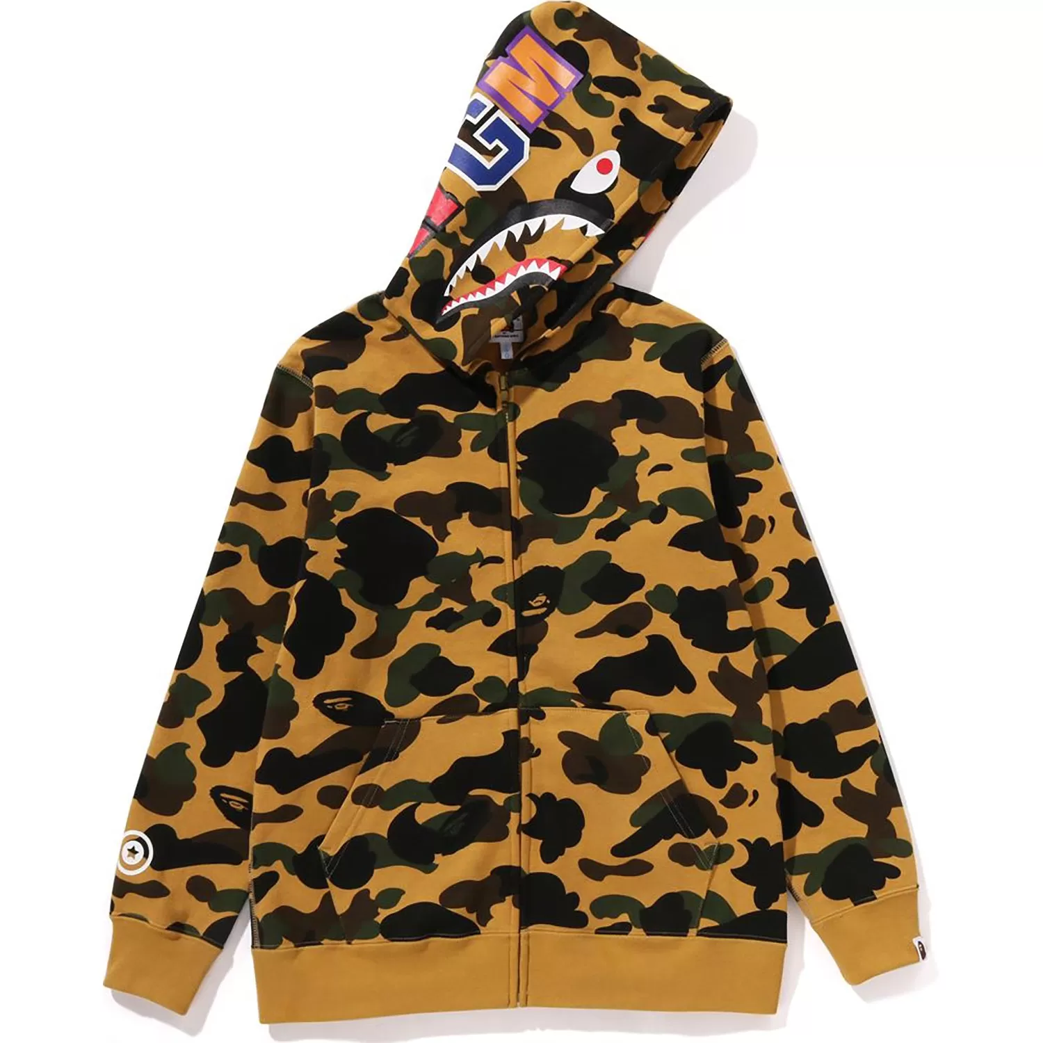 1ST CAMO SHARK ZIP HOODIE JR KIDS