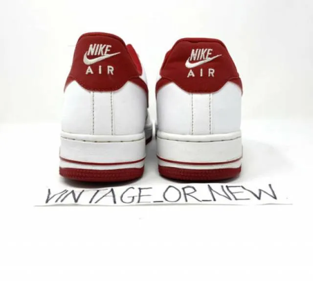 2015 nike air force 1 low white gym red 488298-156 sz 8.5