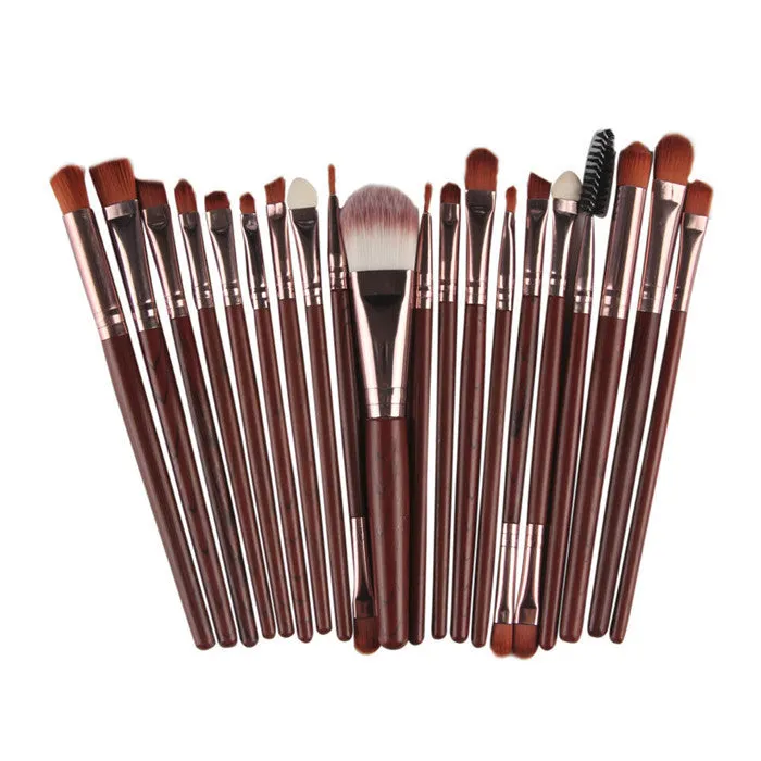 20pcs Pro Make up Brush tools Eyeshadow Blending Make-up Toiletry Kit Make Up Brush Concealer Cosmetic Eyeliner Lip Brushes