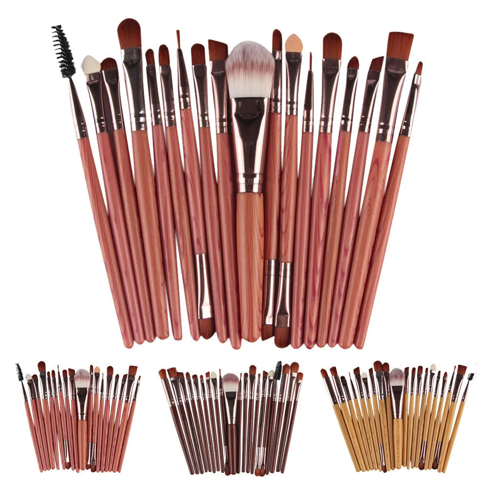 20pcs Pro Make up Brush tools Eyeshadow Blending Make-up Toiletry Kit Make Up Brush Concealer Cosmetic Eyeliner Lip Brushes