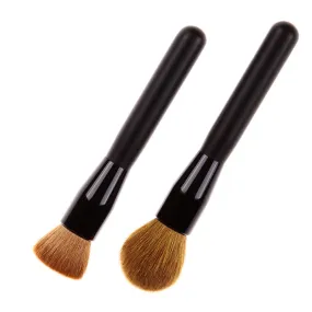 2PCS Wool Large Powder Brush Blush Foundation Brush Cosmetic Makeup Wool Make Up Brushes