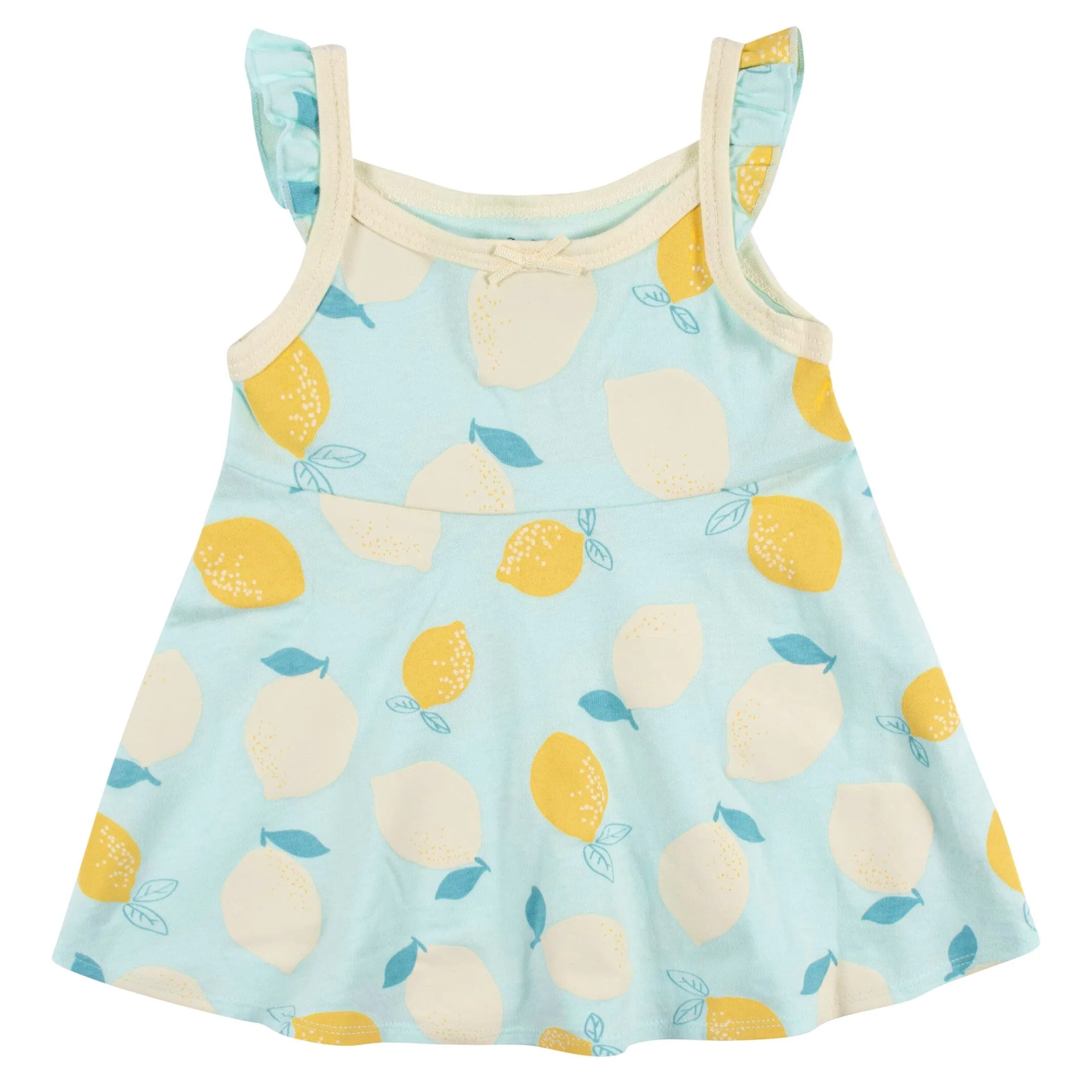 3-Piece Baby & Toddler Girls Little Lemon Dress, Diaper Cover & Reversible Sun Hat Set