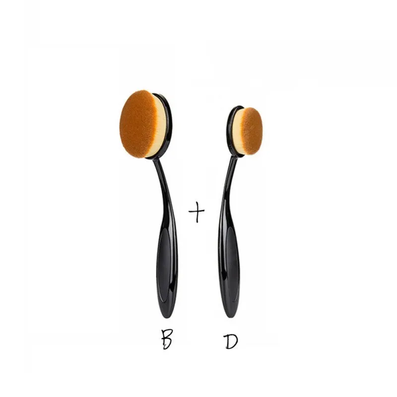 4pcs /2pcs Pro Oval Foundation Cosmetic Makeup Tools Face Powder Foundation Eye Shadow Blusher Toothbrush Shape Brushes SM6