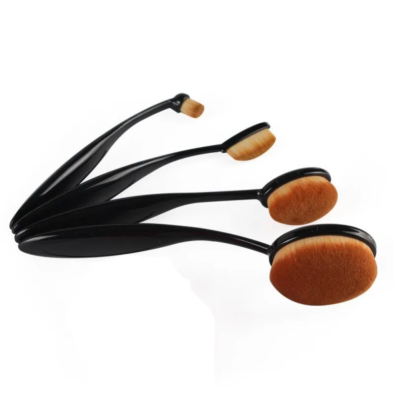 4pcs /2pcs Pro Oval Foundation Cosmetic Makeup Tools Face Powder Foundation Eye Shadow Blusher Toothbrush Shape Brushes SM6