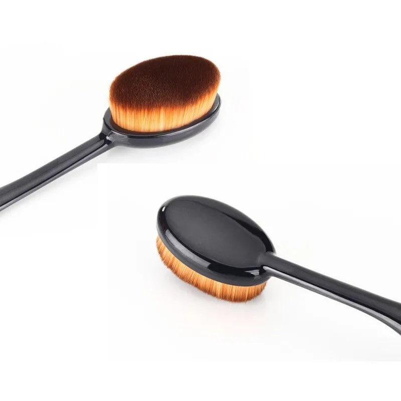 4pcs /2pcs Pro Oval Foundation Cosmetic Makeup Tools Face Powder Foundation Eye Shadow Blusher Toothbrush Shape Brushes SM6