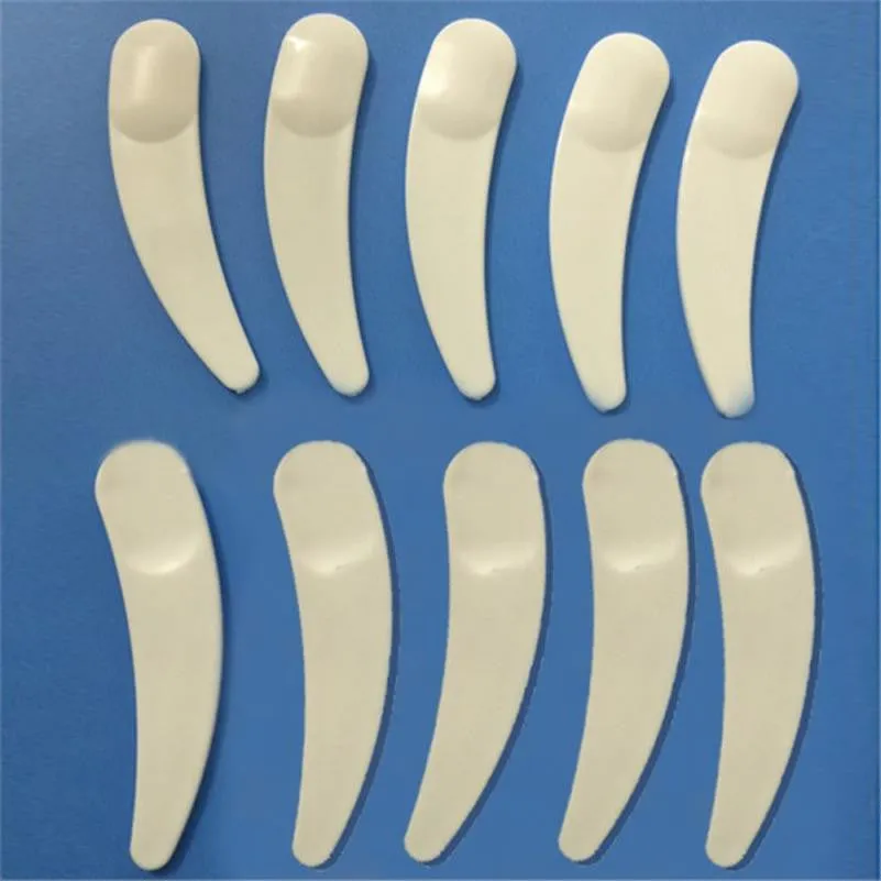 50pcs Mini Cosmetic Spatula Scoop Disposable Mask White Plastic Spoon Makeup Maquillage Tools SM6