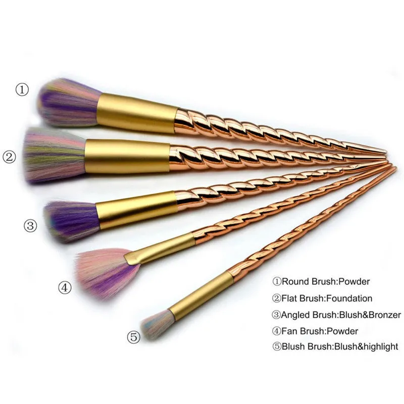 5PCS Make Up Foundation Eyebrow Eyeliner Blush Cosmetic Concealer Brushes professional maquillage makeup brushes