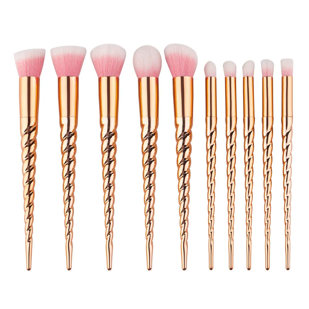 6Pcs/10pcs Colorful GUJHUI professional makeup brushes Rose gold Powder Foundation Eyeshadow make up brushes Tools cosmetic