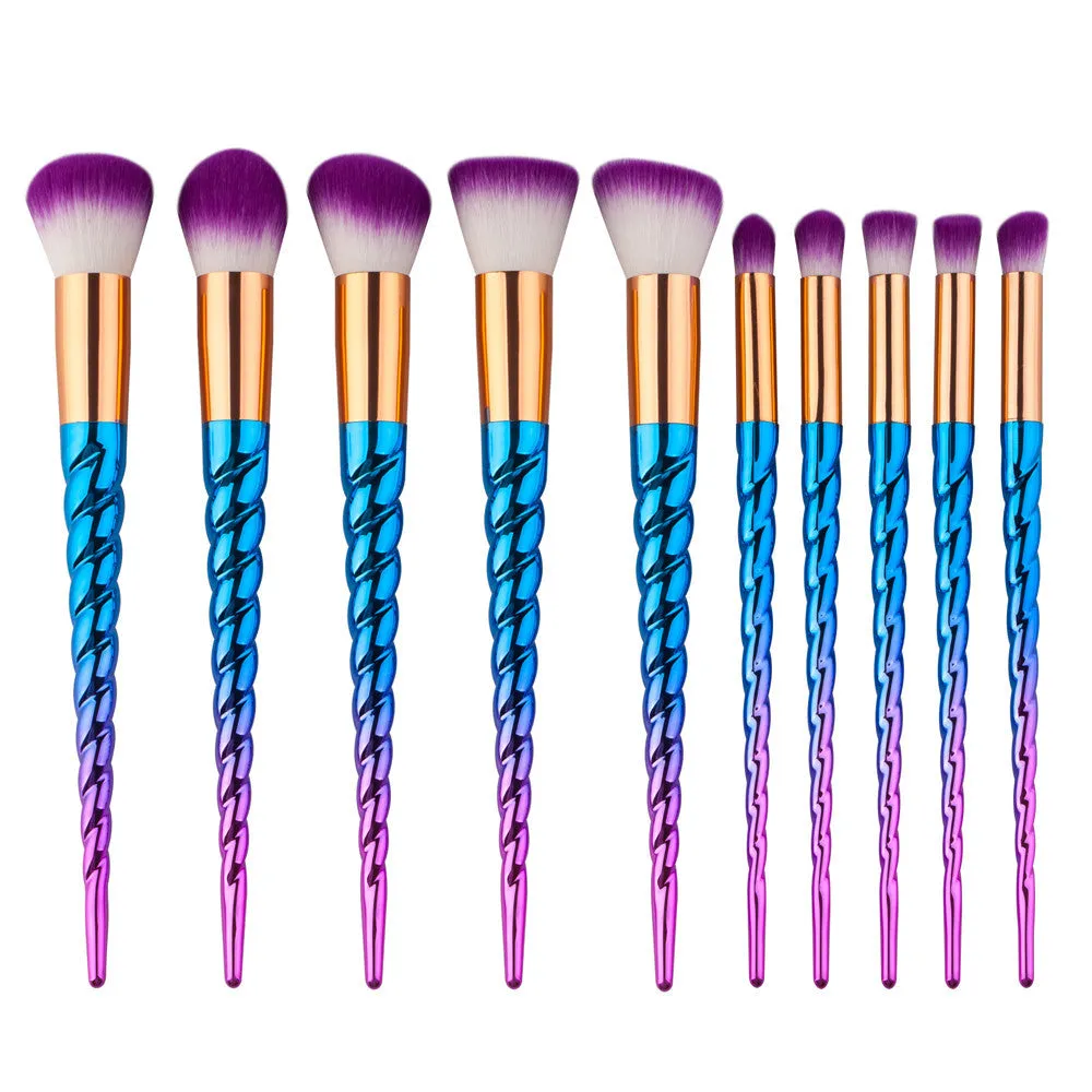 6Pcs/10pcs Colorful GUJHUI professional makeup brushes Rose gold Powder Foundation Eyeshadow make up brushes Tools cosmetic