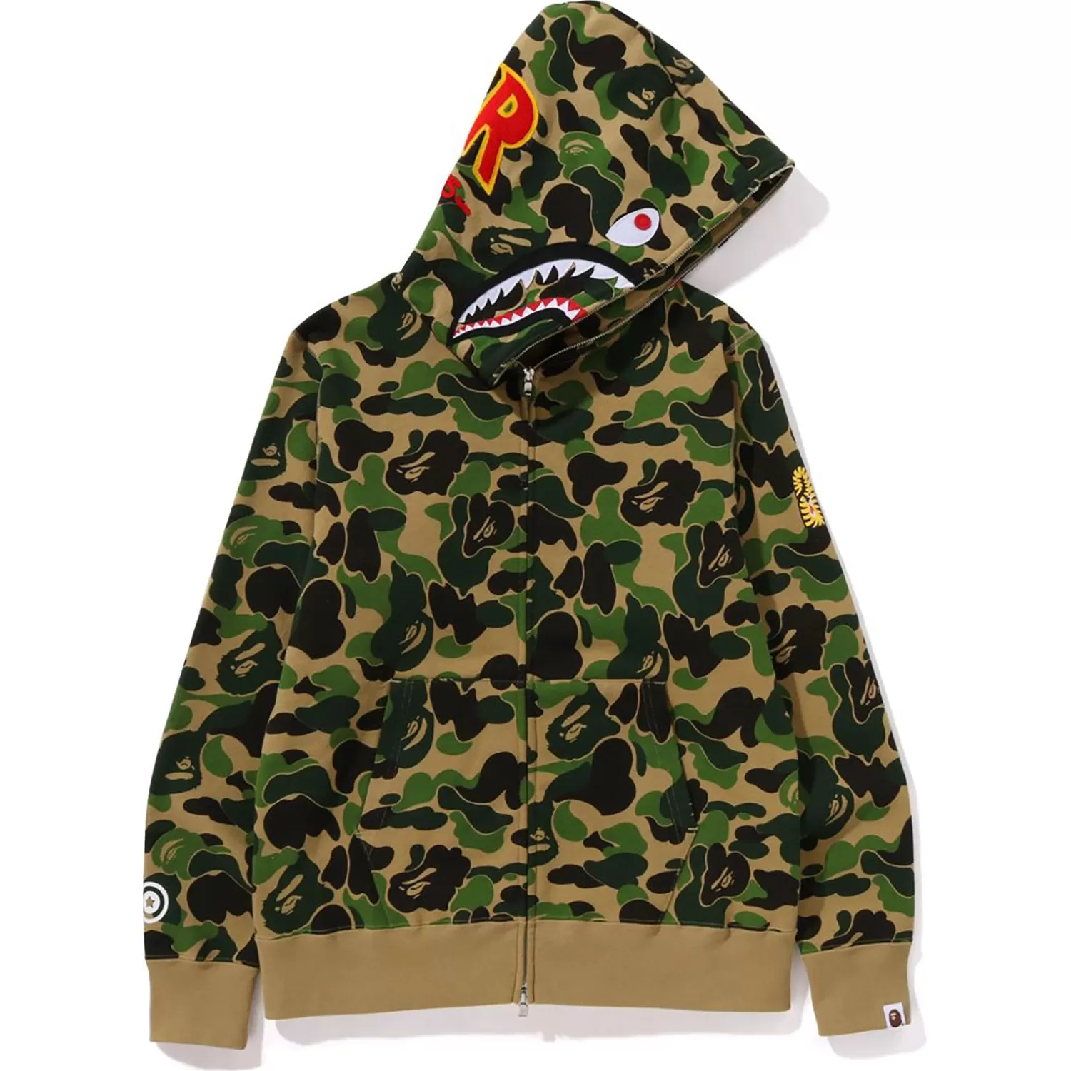 ABC CAMO SHARK FULL ZIP HOODIE MENS