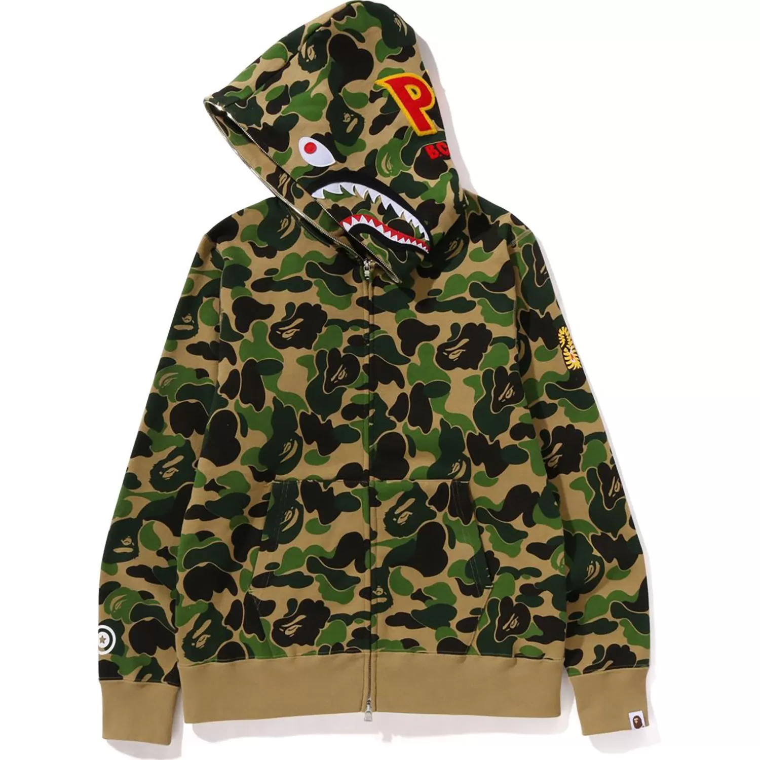 ABC CAMO SHARK FULL ZIP HOODIE MENS