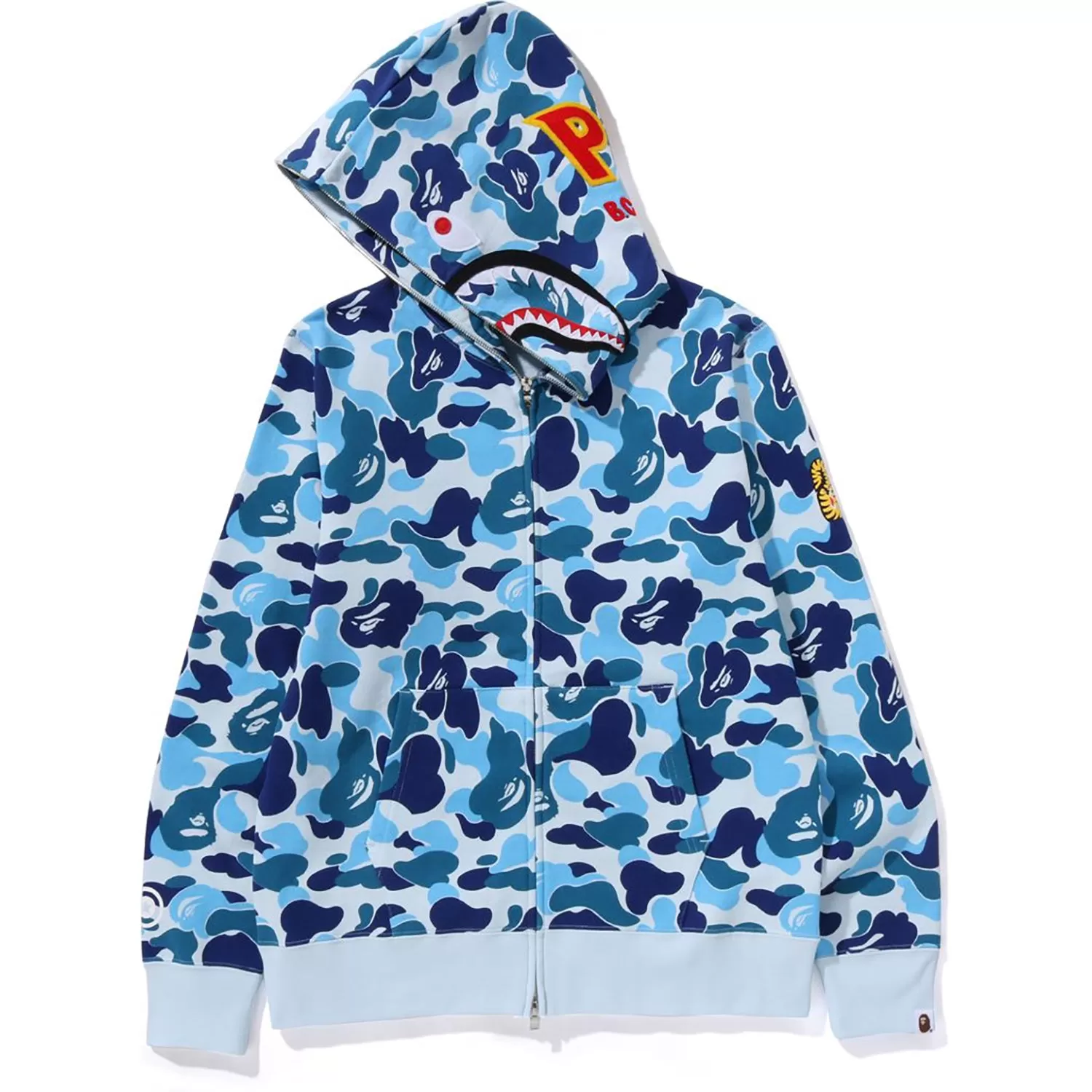 ABC CAMO SHARK FULL ZIP HOODIE MENS