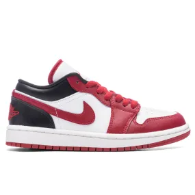 Air Jordan 1 Low Women's - White/Gym Red/Black