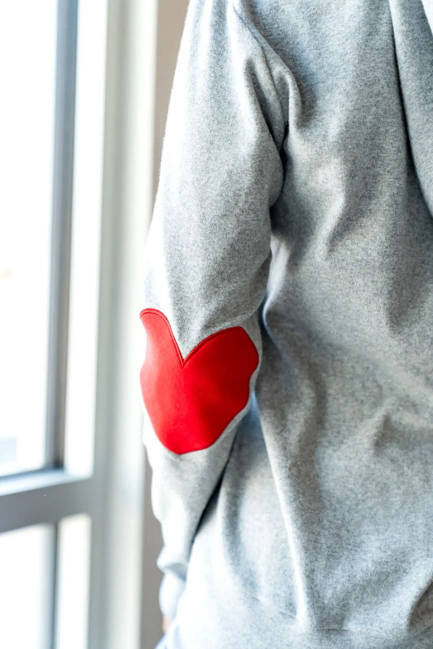 Ampersand Avenue - Halfzip Hoodie Heart Elbow