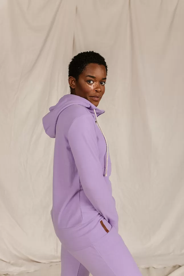 Ampersand Avenue - Halfzip Hoodie Performance Fleece - Wisteria