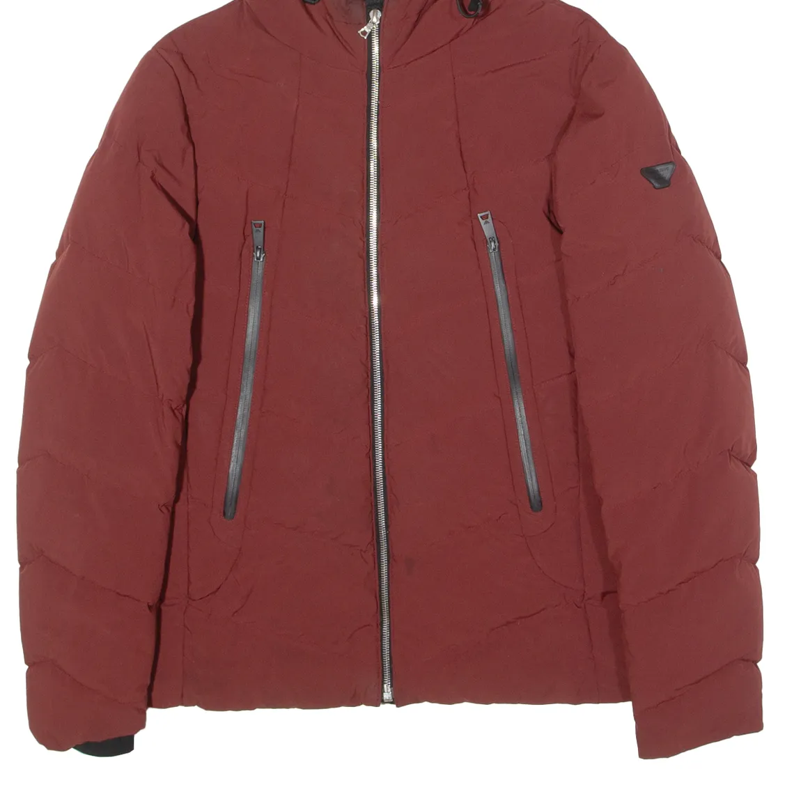 ARMANI JEANS Mens Puffer Jacket Red S