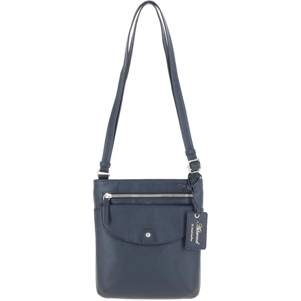 Ashwood Leather Crossbody Bag Navy: CB-5