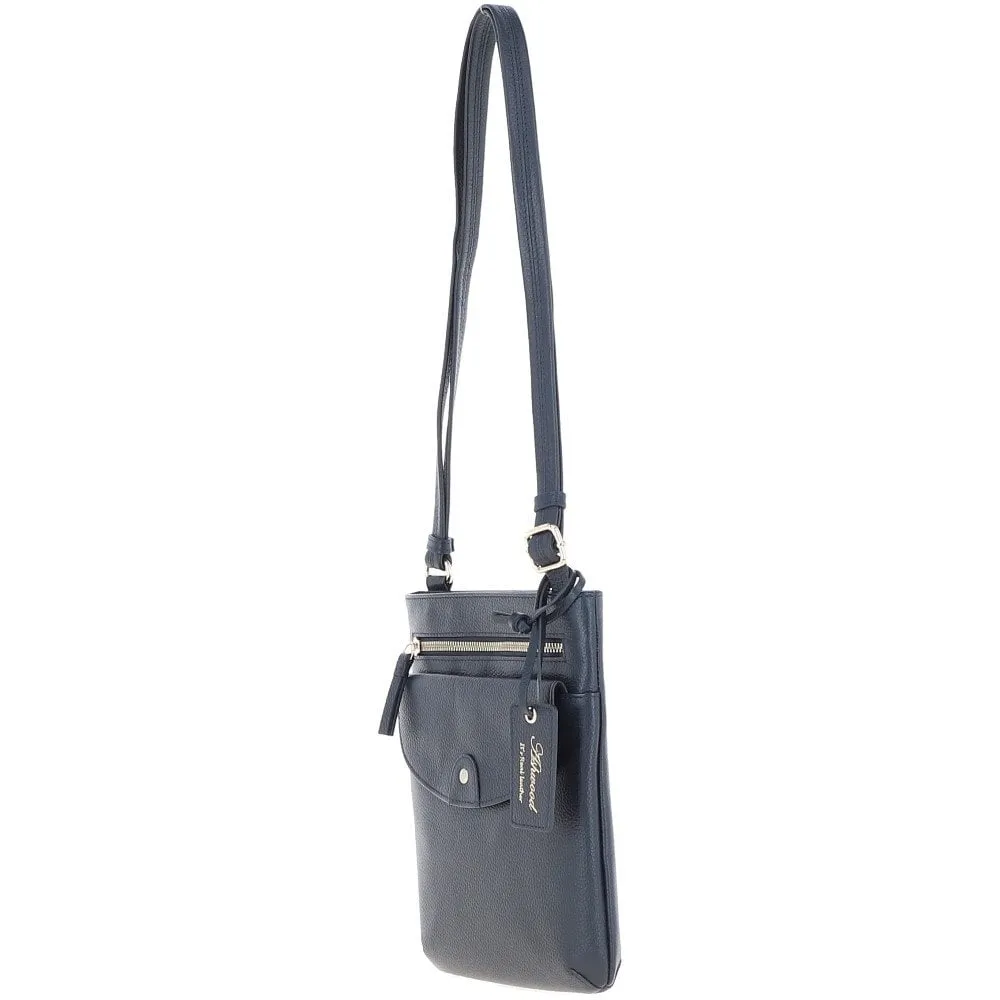 Ashwood Leather Crossbody Bag Navy: CB-5