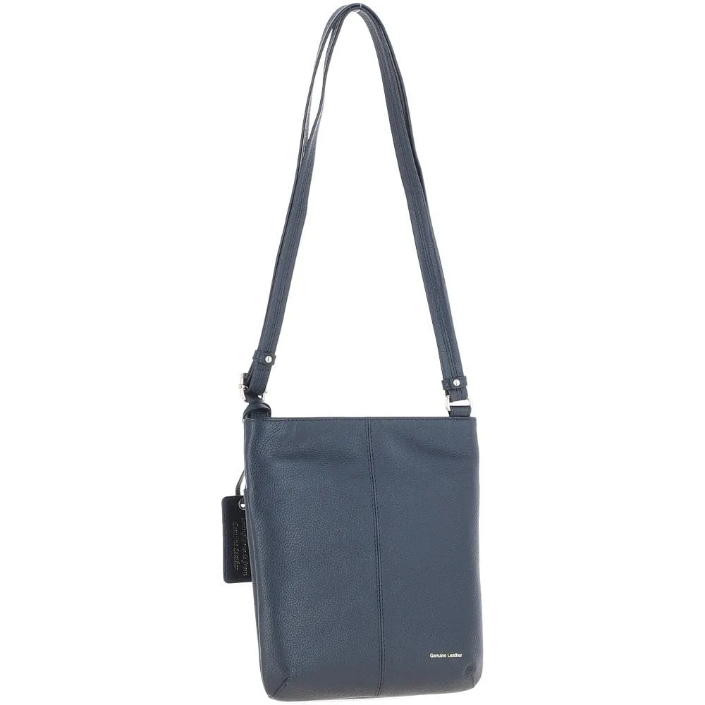 Ashwood Leather Crossbody Bag Navy: CB-5