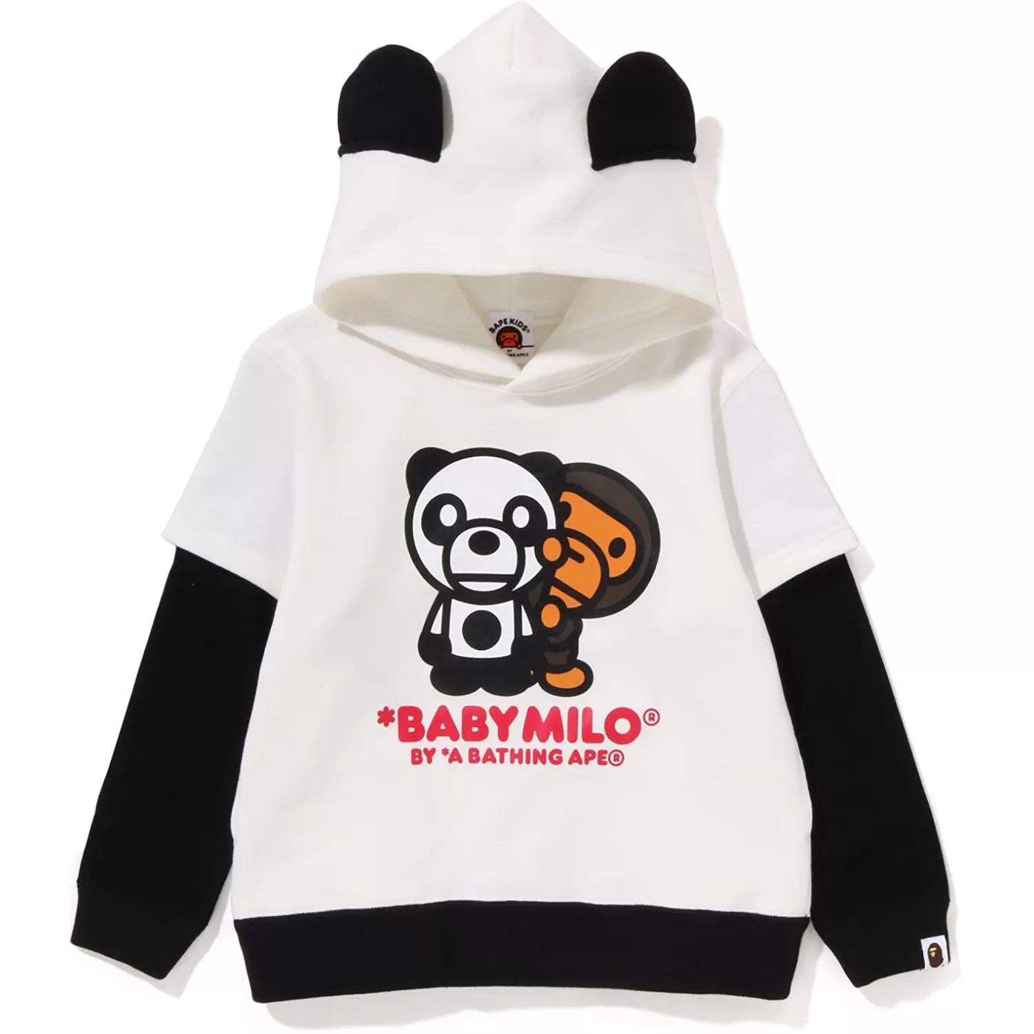 BABY MILO PANDA LAYERED PULLOVER HOODIE KIDS