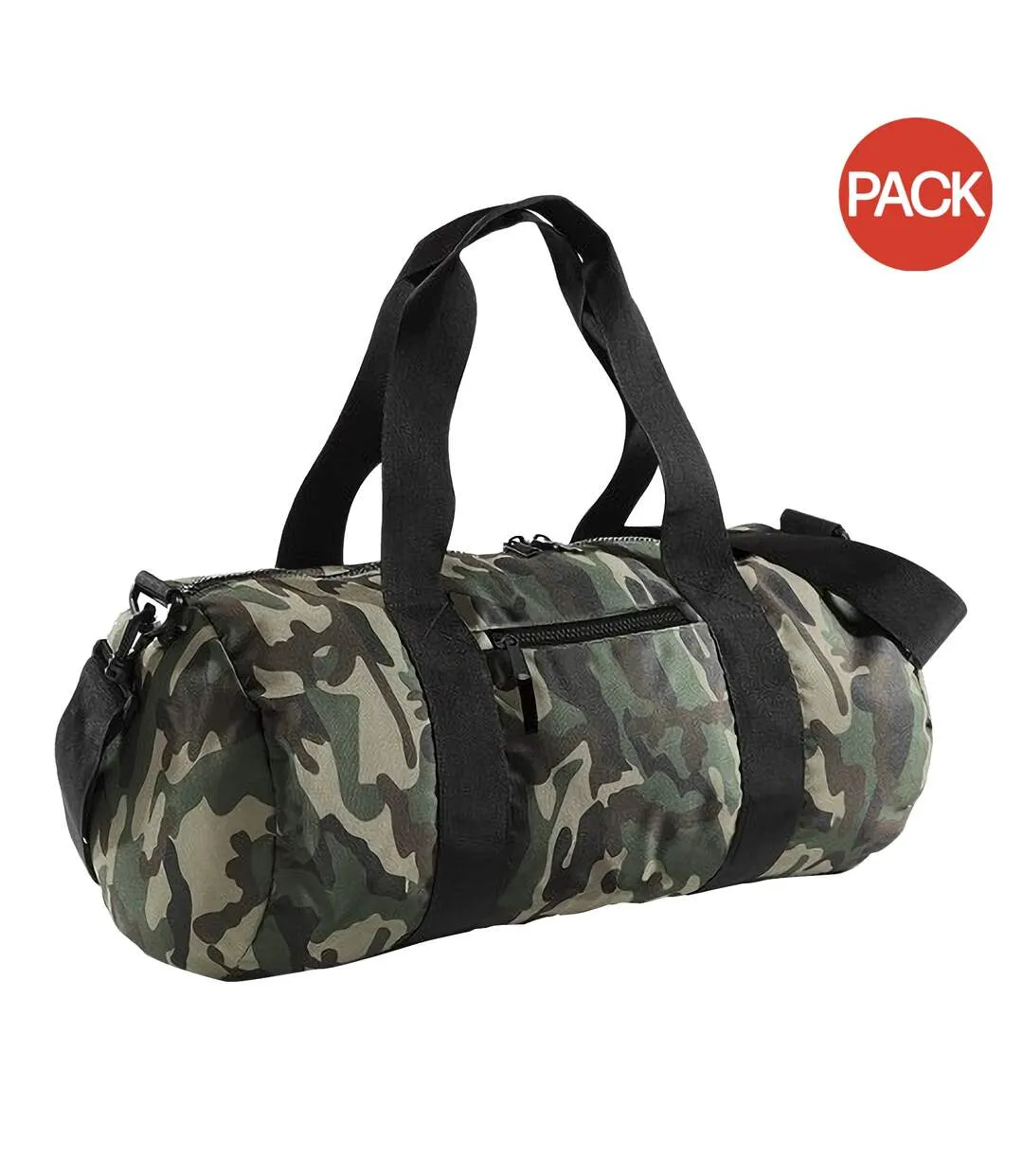 Bagbase Camouflage Barrel / Duffel Bag (20 Liters) (Pack of 2) (Jungle Camo) (One Size) - UTBC4428