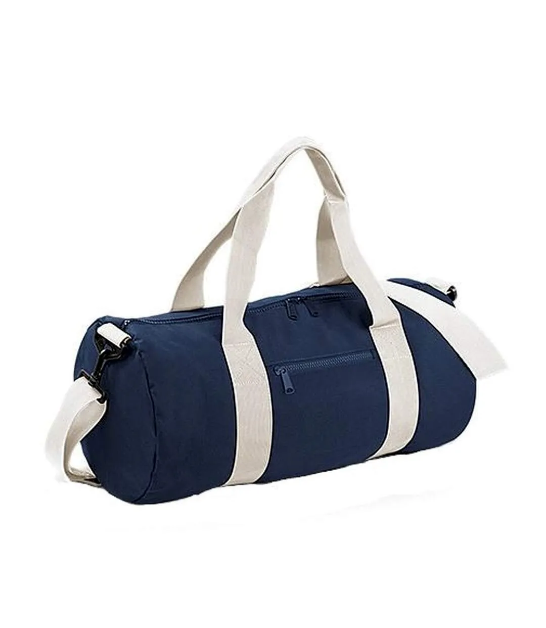 Bagbase Plain Varsity Barrel/Duffel Bag (20 Liters) (French Navy/Off White) (One Size) - UTBC2526