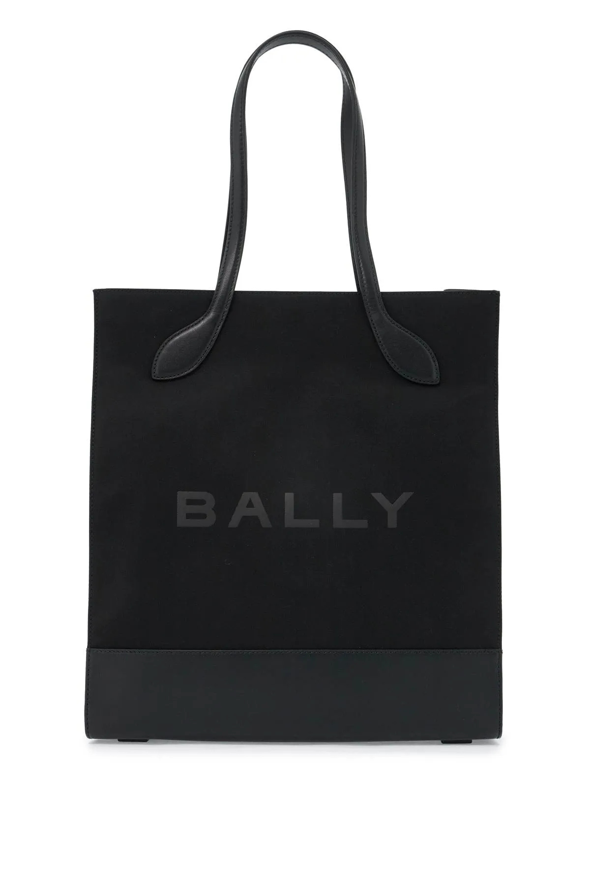 Bally N/s Nylon And Leather Tote Bag