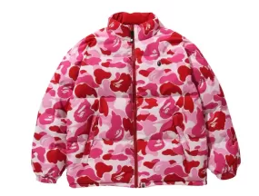 BAPE ABC CAMO REVERSIBLE DOWN JACKET PINK