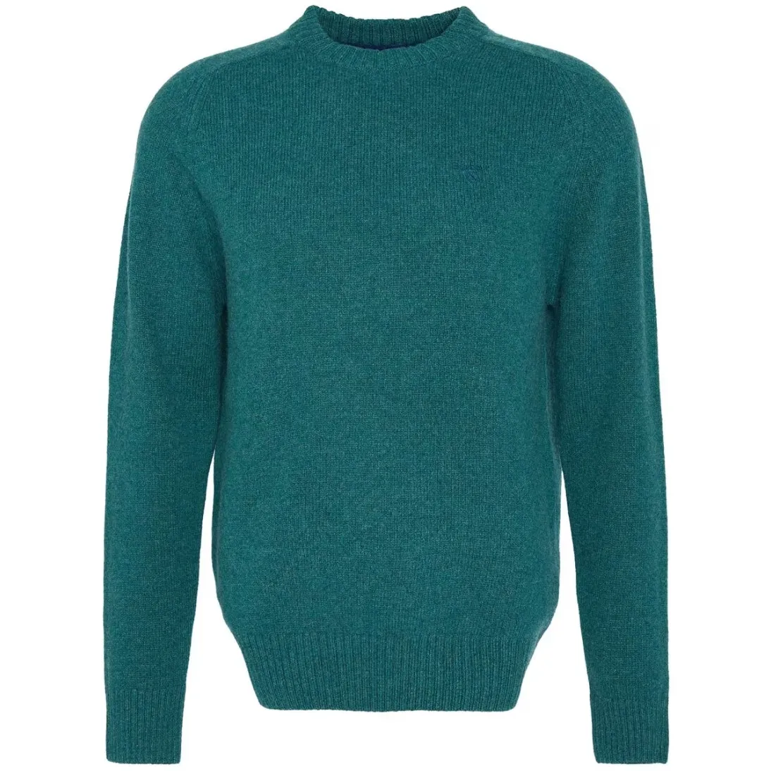 Barbour Grangetown 100% Wool Crew Neck Sweater Green MKN1584GN51