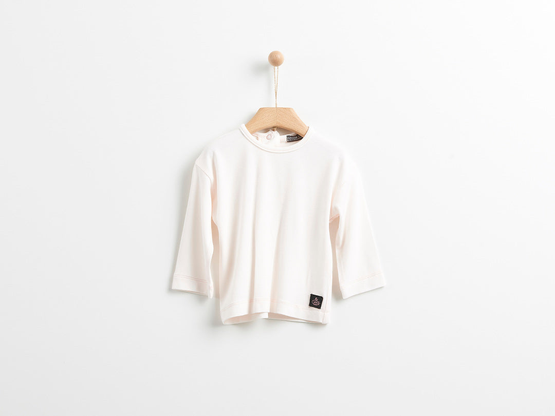 BEIGE LONG SLEEVE T-SHIRT