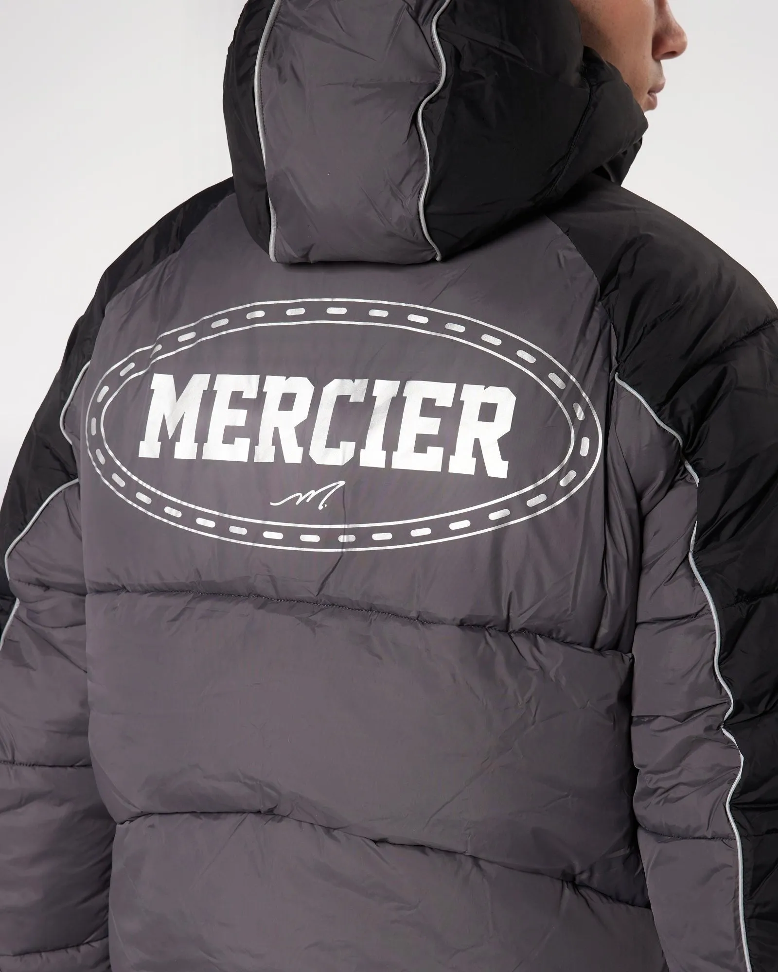 Black Drifter Panel Puffer Jacket