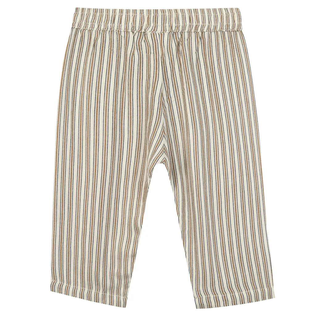 Bonton Baby Darius Pants Fawn Brown Stripes