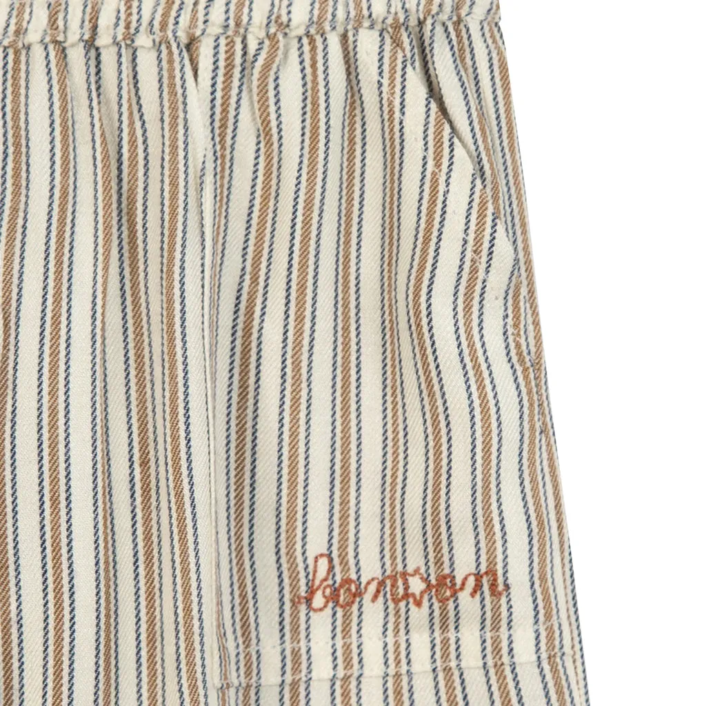 Bonton Baby Darius Pants Fawn Brown Stripes