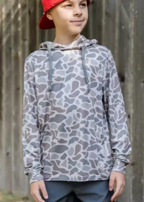 Burlebo Youth Performace Hoodie | Classic Deer Camo