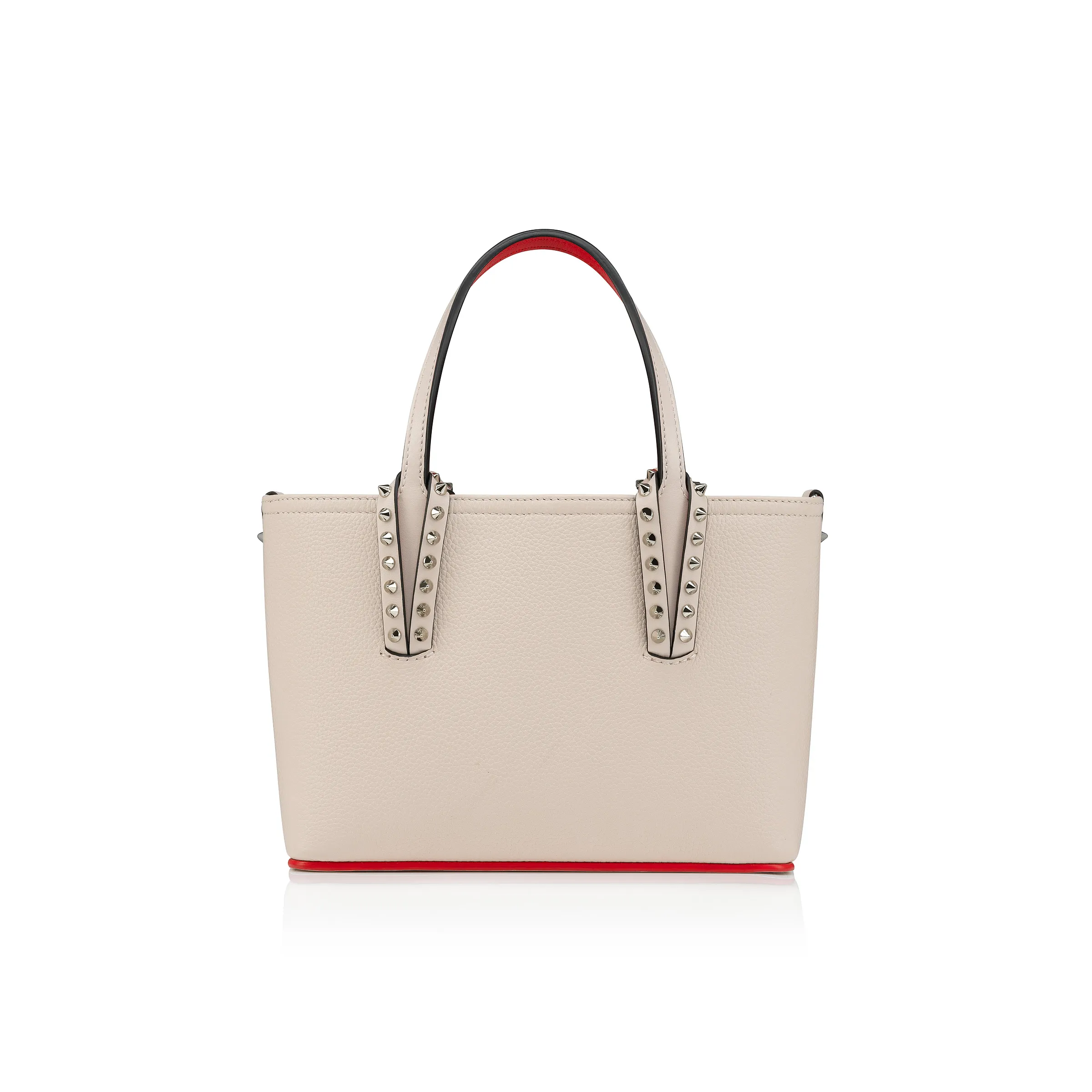 Cabata mini Tote bag - Grained calf leather - Leche