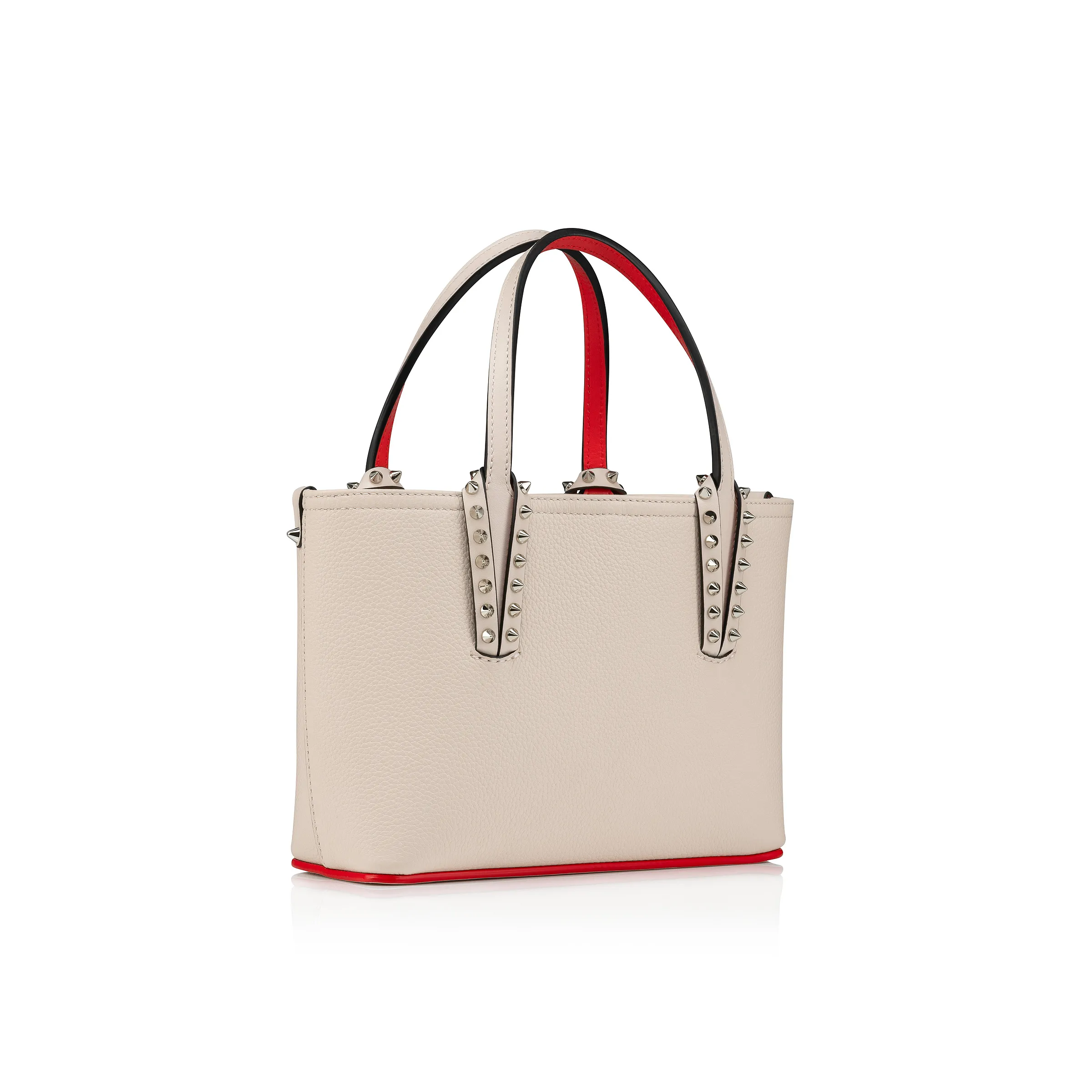 Cabata mini Tote bag - Grained calf leather - Leche