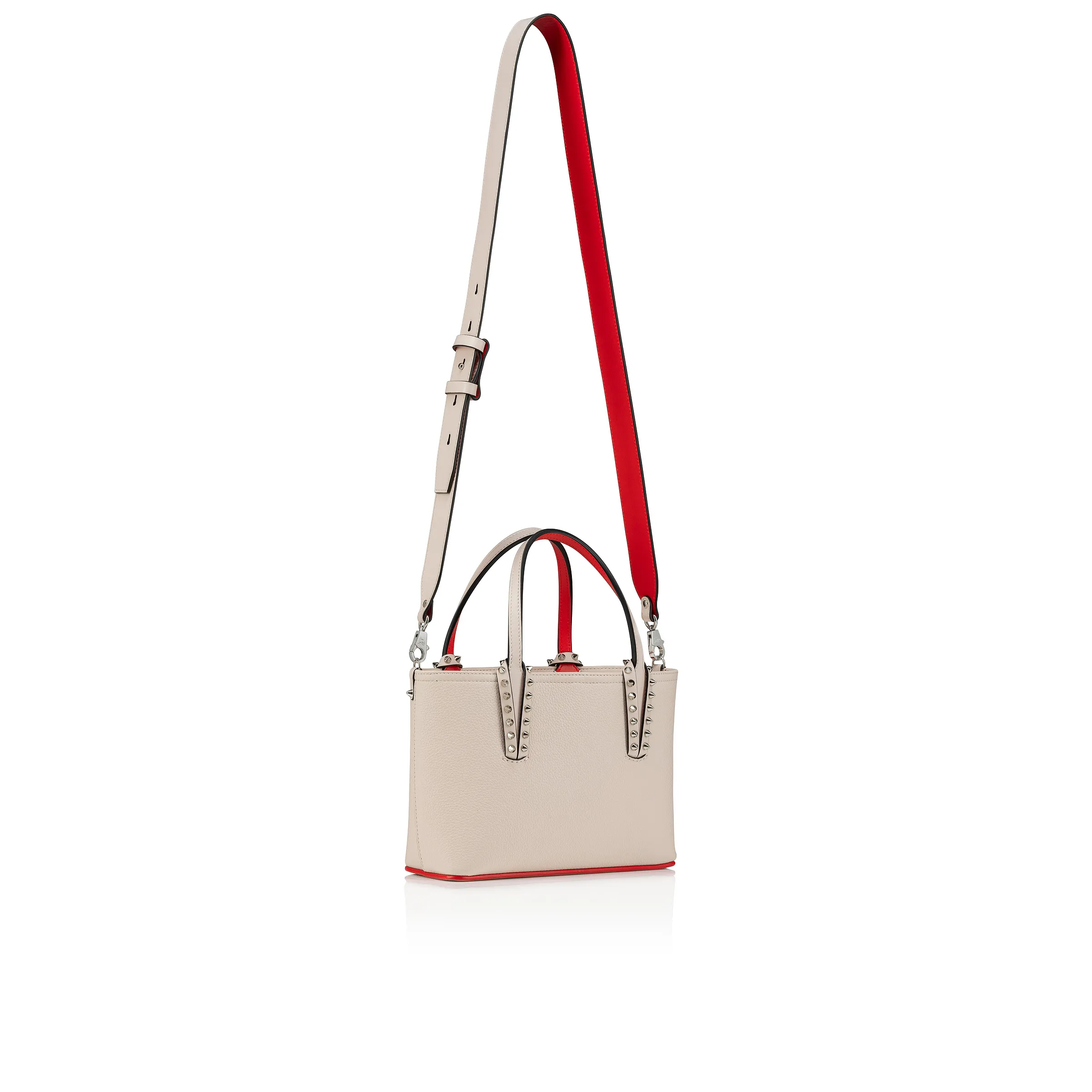 Cabata mini Tote bag - Grained calf leather - Leche