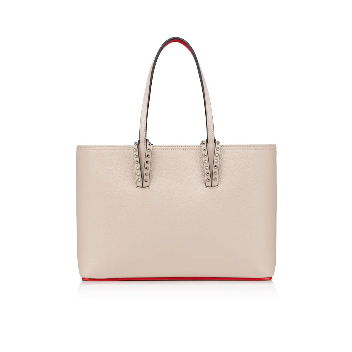 Cabata small Tote bag - Grained calf leather - Leche