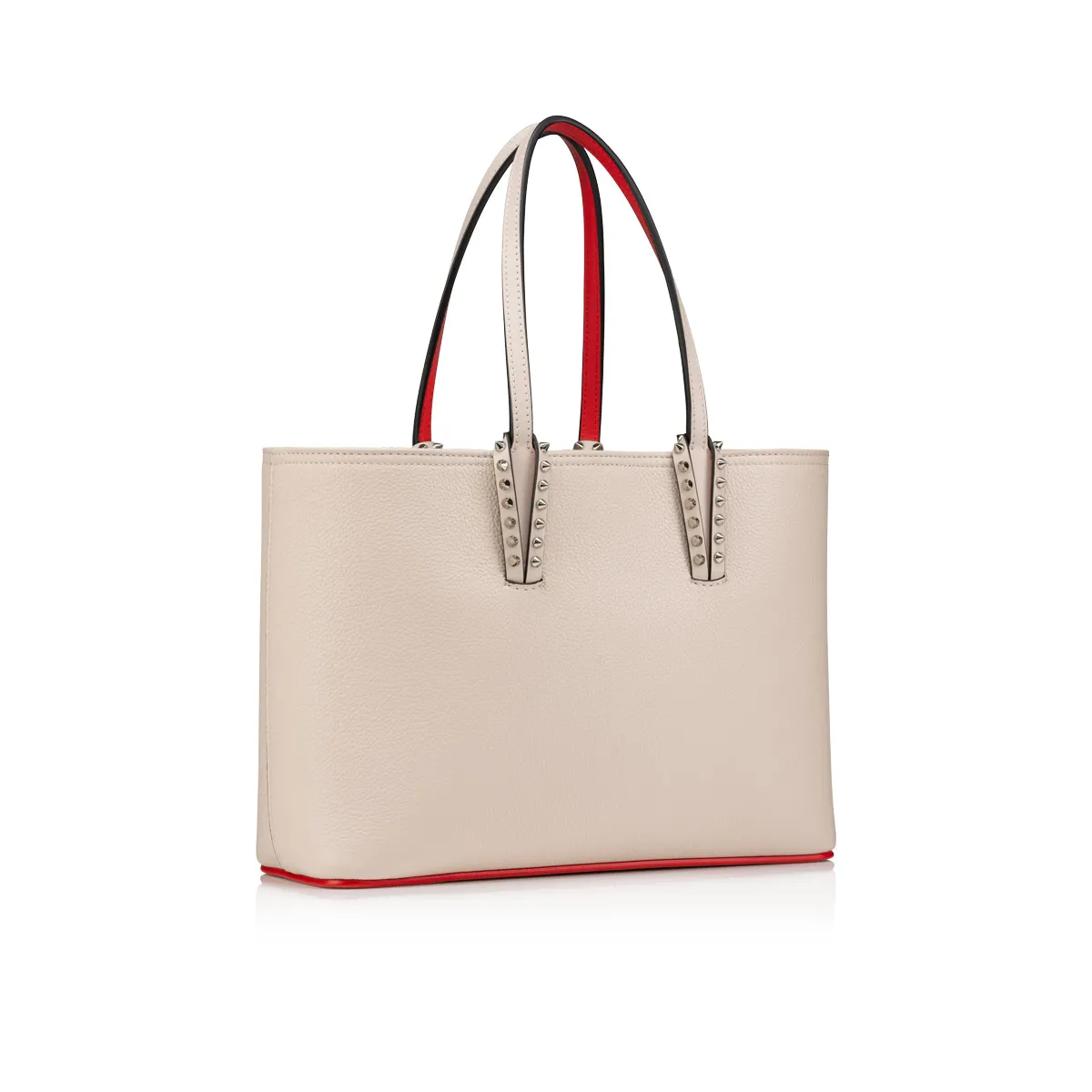 Cabata small Tote bag - Grained calf leather - Leche