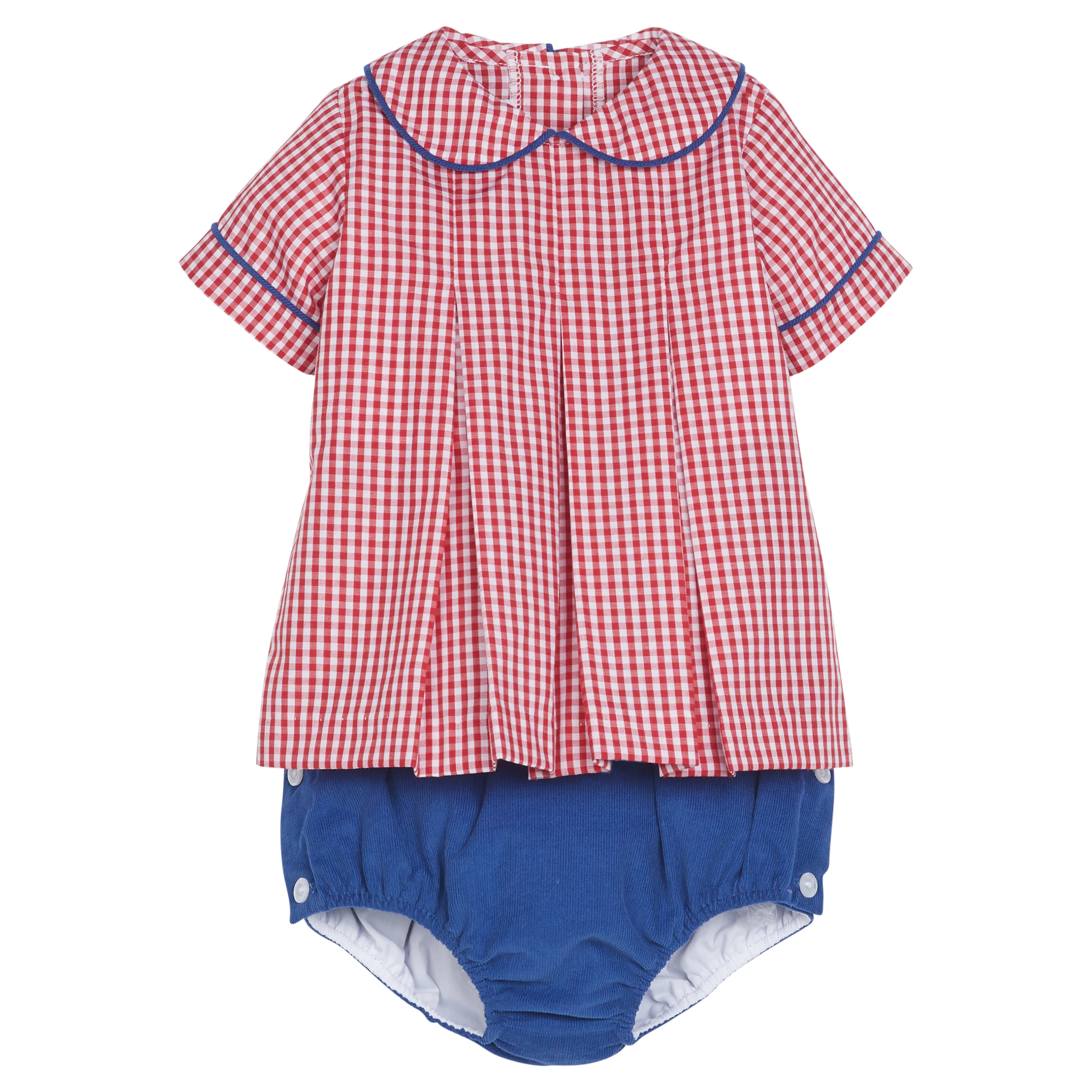 Carson Diaper Set- Red Gingham