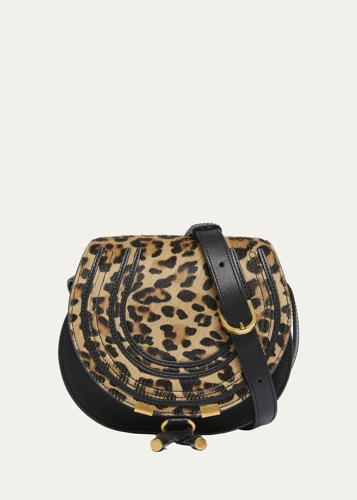 Chloe Marcie Small Crossbody Bag in Leopard-Print Calf Hair