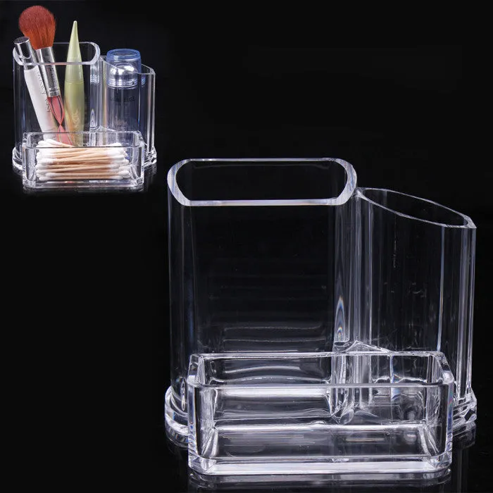 Clear Acrylic Makeup Cosmetic Organizer Lipstick Brush Display Holder Stand free Shopping & Feida