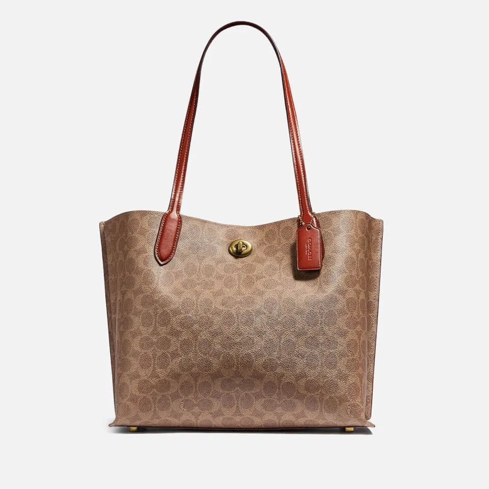 Coach Willow Signature Coated-Canvas Tote Bag