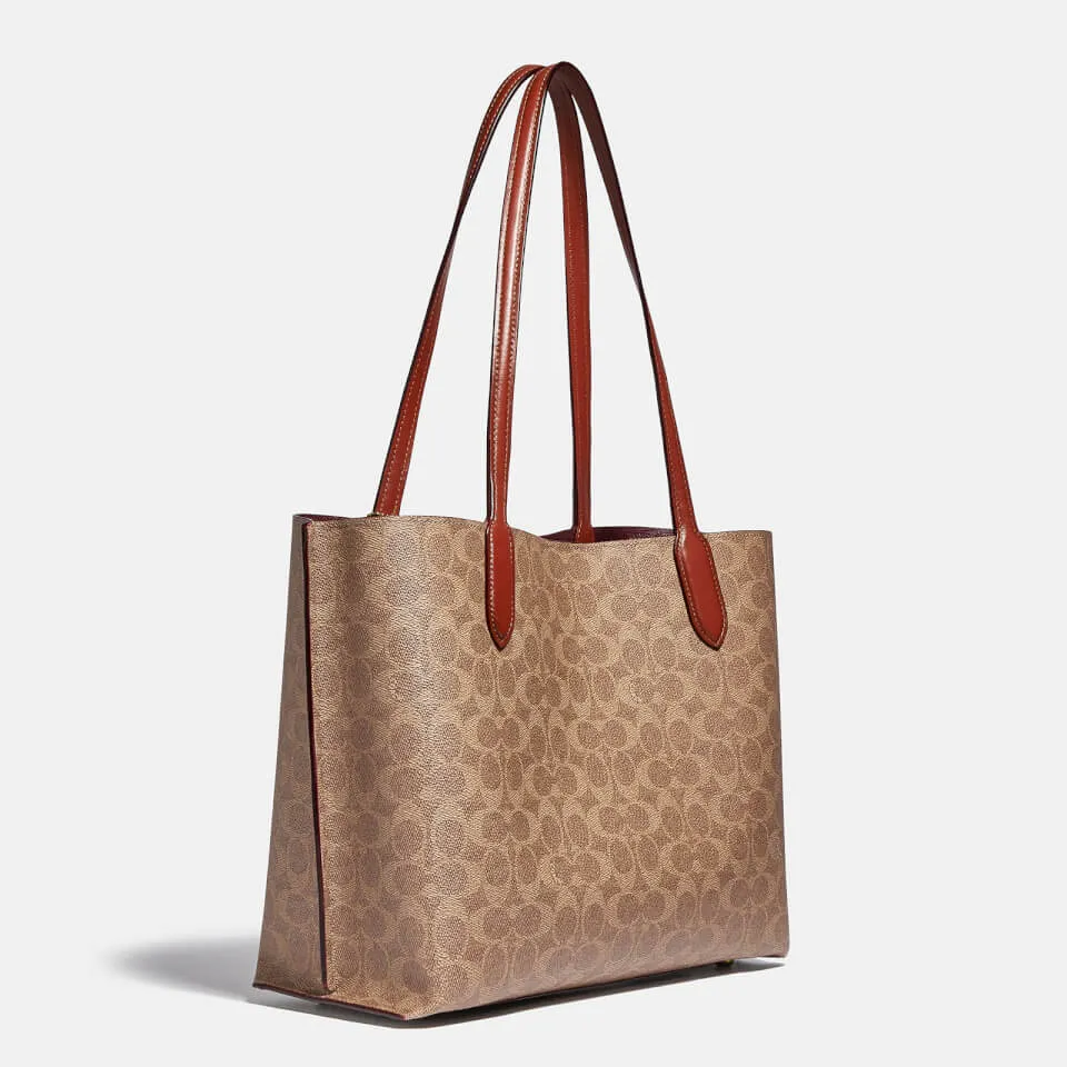 Coach Willow Signature Coated-Canvas Tote Bag