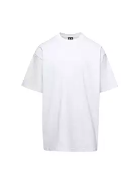 CREW NECK T-SHIRT WITH EMBROIDERED LOGO AND PRINT ON THE WHITE BACK