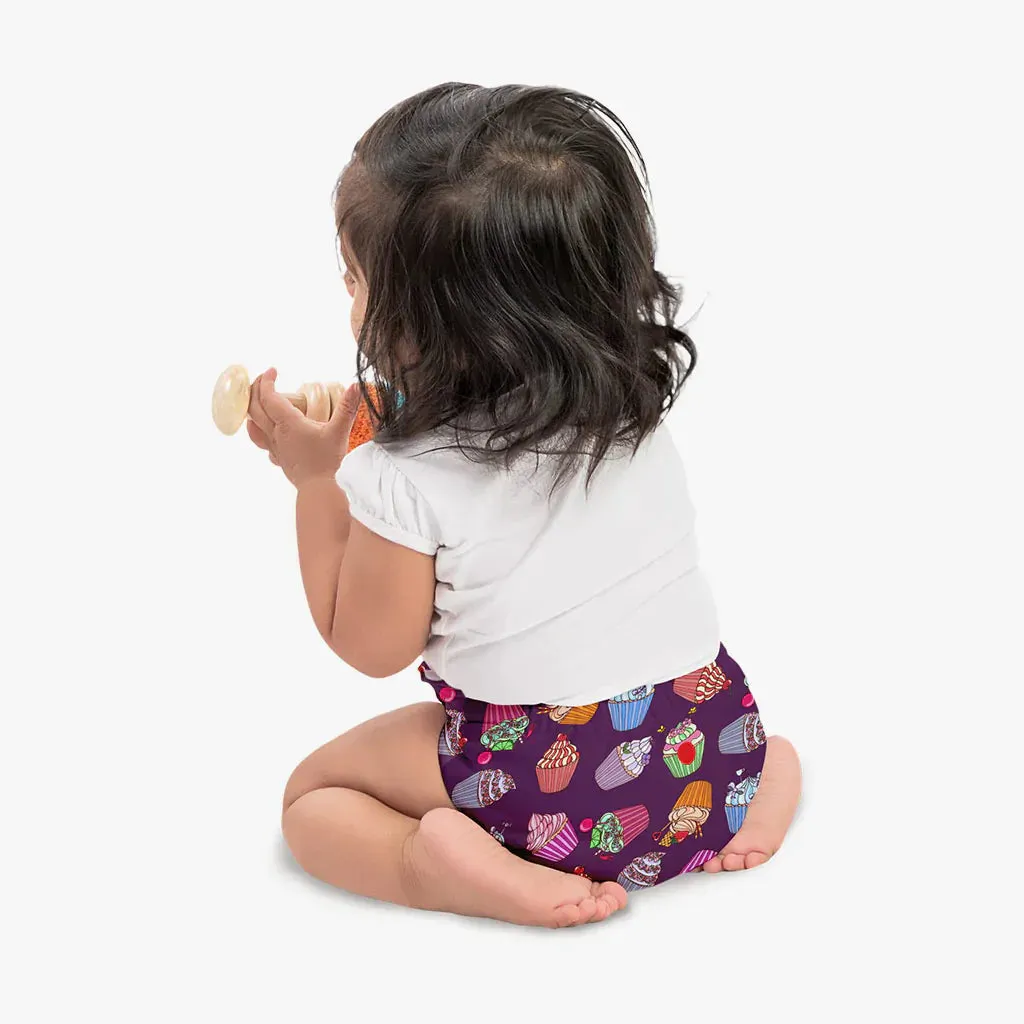 Cupcake - BASIC Cloth Diaper, New & Improved with EasySnap & Quick Dry UltraThin Pad