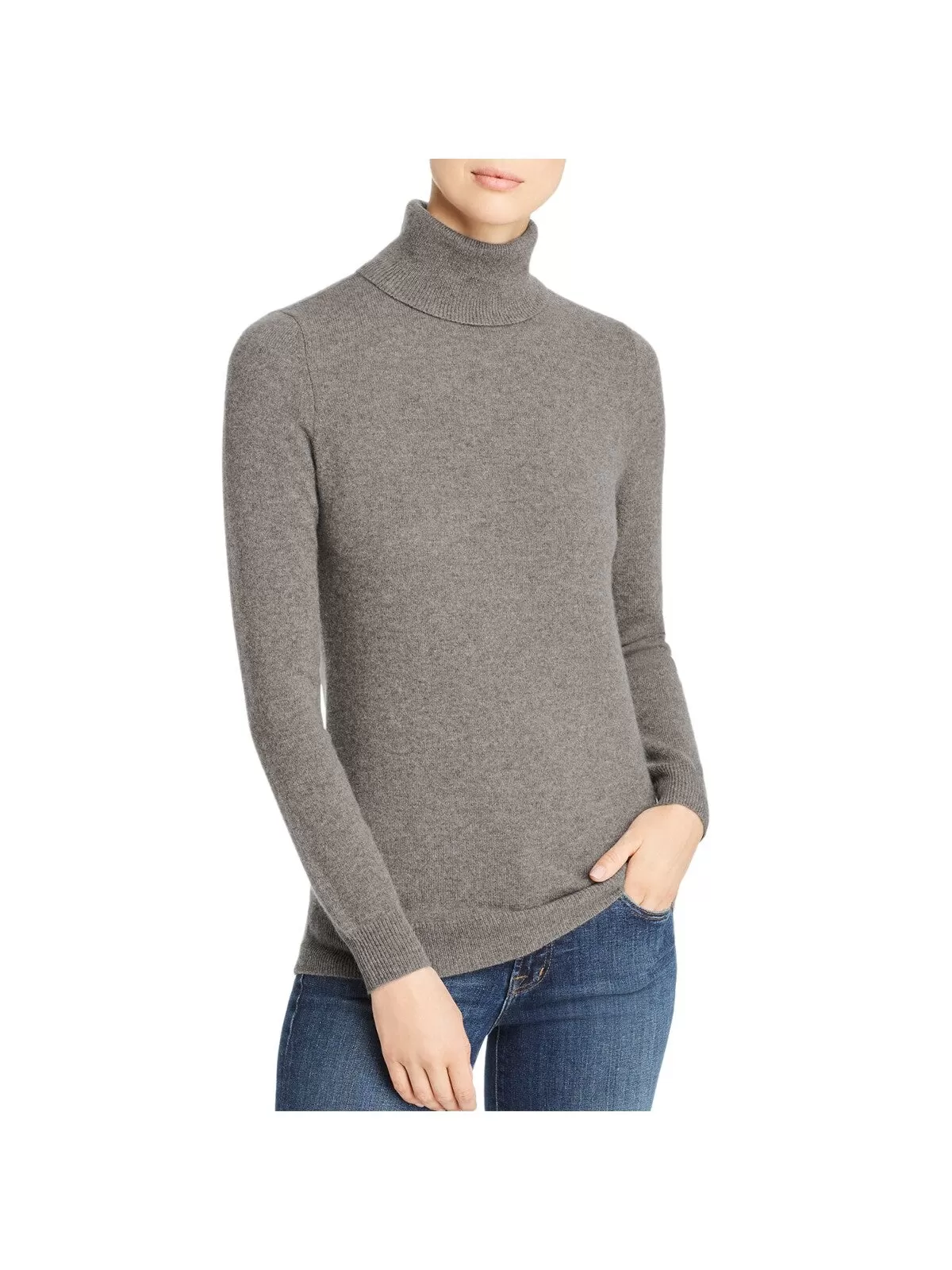 Designer Brand Womens Gray Long Sleeve Turtle Neck Sweater