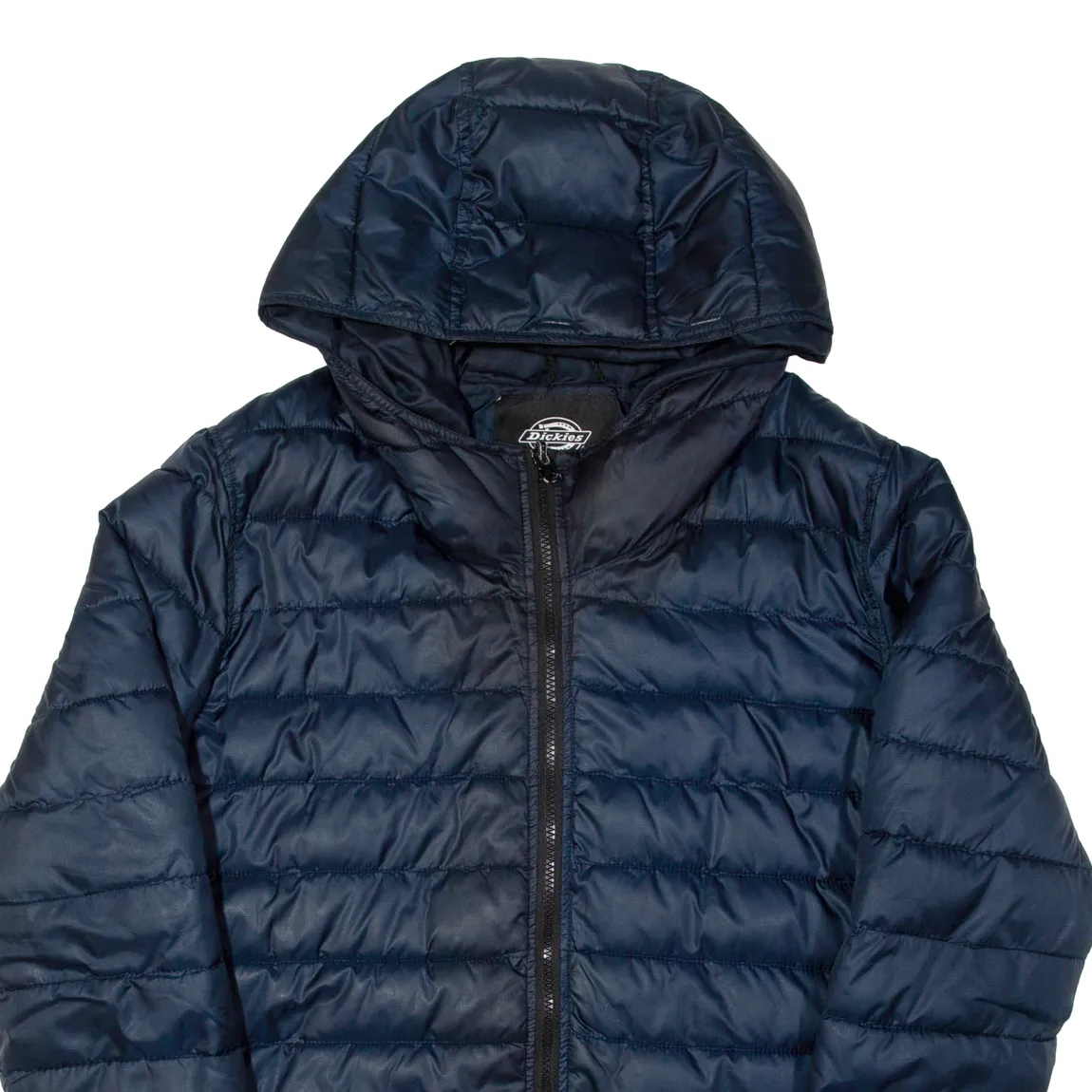 DICKIES Mens Puffer Coat Blue Hooded M