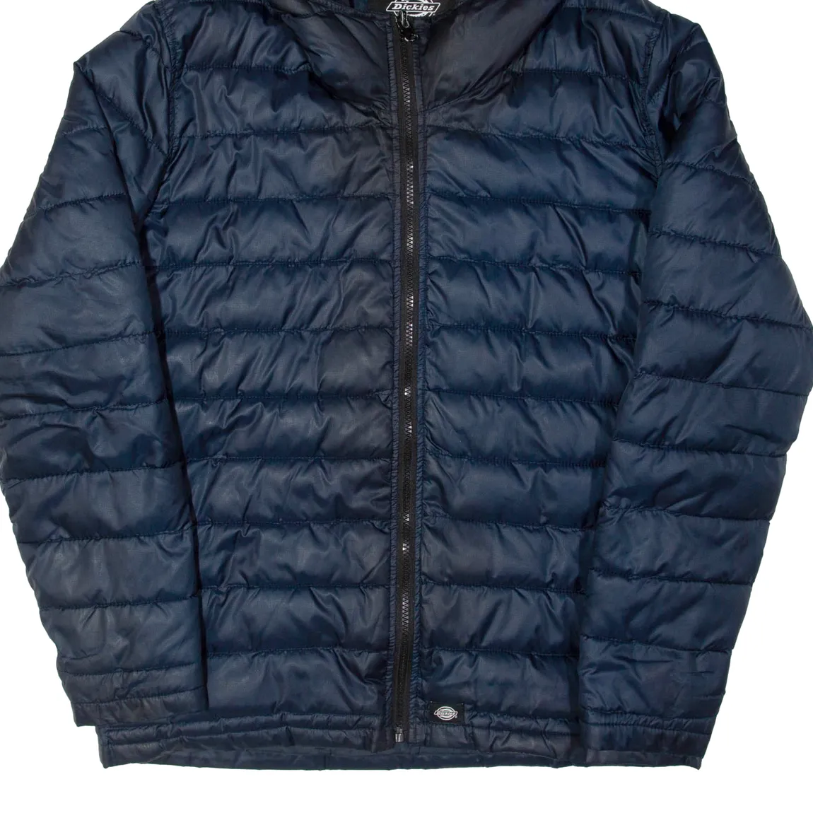 DICKIES Mens Puffer Coat Blue Hooded M